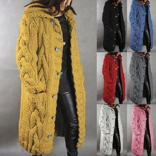 Fitshinling Vintage Winter Sweater Cardigan Twist Plus Size 5XL Oversized Knitted Coat Female Long Cardigans Fashion Jackets New