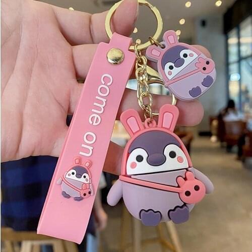 W&G Japanese Fashion Creative Cartoon Penguin Pendant Key Chain Super Kawaii Cute Doll Small Gift Pendant Accessories