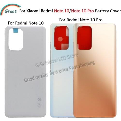 For Xiaomi Redmi Note 10 Pro M2101K6G Back Battery Housing Cover Case Assembly For Redmi Note10 Pro Note 10 Back housing