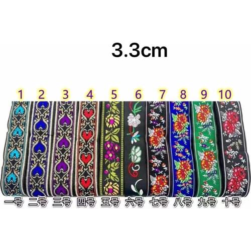 3.3cm ethnic style folk style nation style jacquard ribbon,jacquard webbing,garment ribbon,shoes ribbon,bag ribbon,QC0701B
