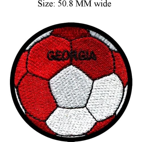 50.8MM wide Georgia flag patch of soccer ball football patch/team work/game patch