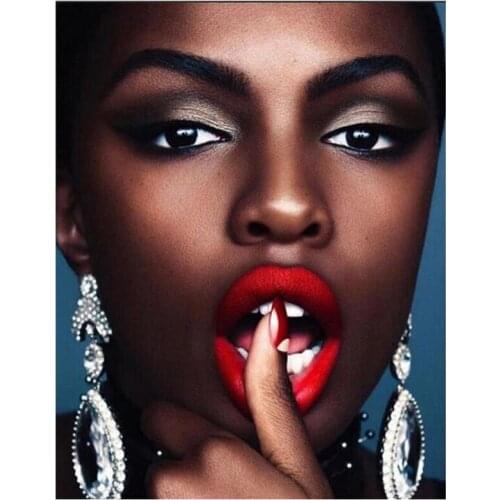 Diamond embroidery display full square round Mozaik puzzle African women rhinestones 5d diy diamond painting saleZP-315