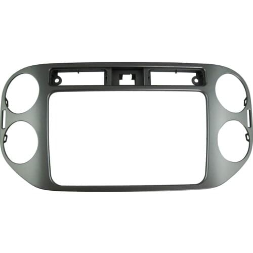 Car Facia for Volkswagen VW Tiguan 2013+ (Silver) Radio DVD Stereo CD Panel Dash Kit Trim Fascia Face Plate Frame Bezel Console