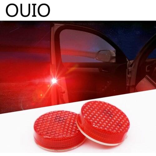 OUIO 2pcs Car Styling Door Strobe Warning Light for Chevrolet Cruze Aveo Captiva Lacetti Peugeot 308 508 208 5008 Accessories