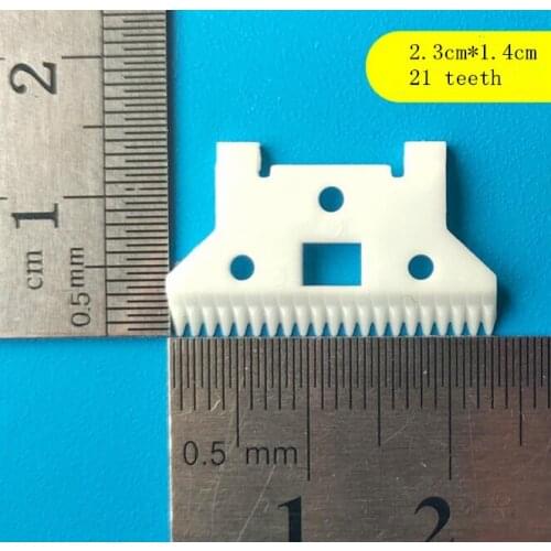Free shipping 10pcs 21 teeth white zirconia ceramic clipper blade