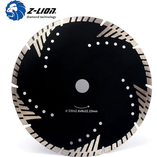Z-LION 230mm Diamond Cutting Disc Granite Marble Saw Blade Turbo Diamond Segments 9 Inch Store Cutting Tool Blade