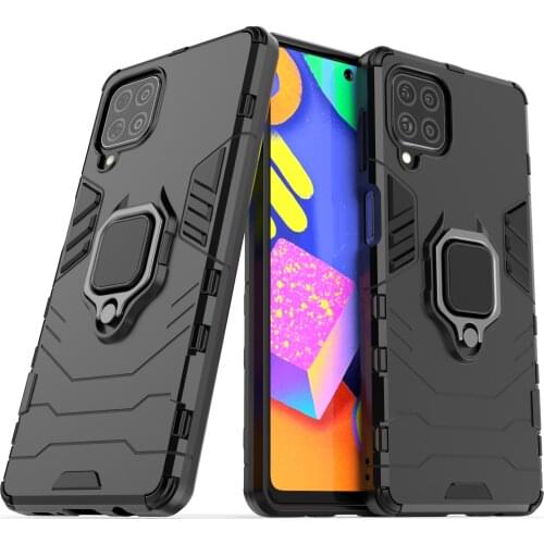 Case for Galaxy F62 SM-E625F Bracket Shockproof Metal Finger Ring Armor Cover For Samsung Galaxy M62 SM-M625F Couqe