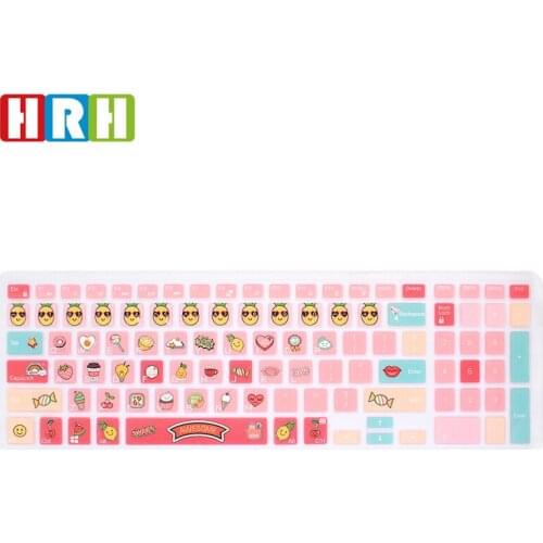 HRH Stylish Design Silicone Keyboard Covers Keypad Skin Protector Protective Film For Dell 15C Ling Yue 15-3542/5547/,15C,15CR