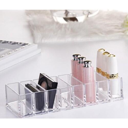 Hot sale fashion Women Jewelry Holder Makeup Tools Storage Case Clear Acrylic Desktop Cosmetic Organizer Lipstick Nail Polish