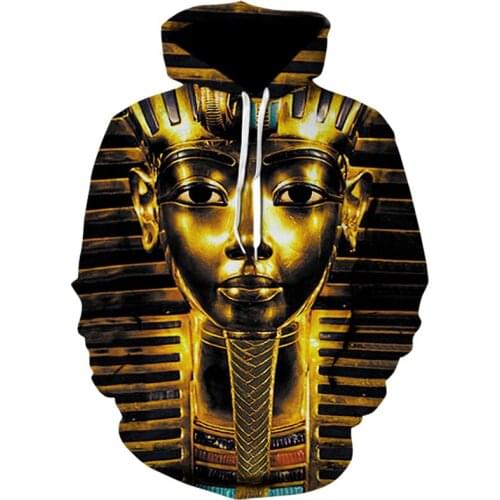 Egyptian Pharaoh 3D Print long hoodie Sweatshirts 2019 man sport s wear Harajuku Spring autumn Funny men hoodies sweatshirts 5XL