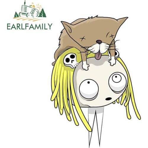 EARLFAMILY 13cm x 9cm for Cartoon Lenore Vinyl Car Stickers Windshield Bumper Decal Waterproof Occlusion Scratch Car Styling
