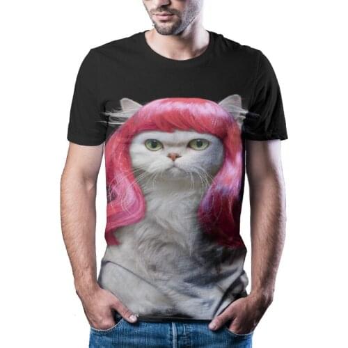 Summer new hot-selling 3D animal T-shirts, 3D men’s and women’s short-sleeved T-shirts, men’s printed round neck Harajuku T-shir