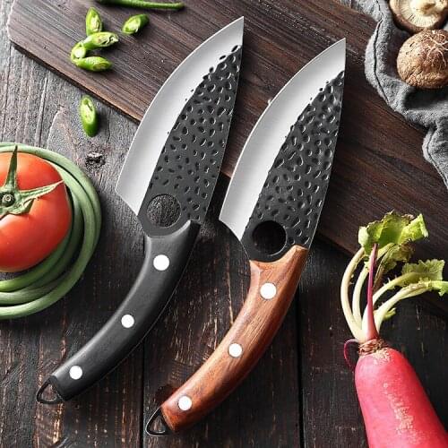 6 Inch Forged Boning Knife Stainless Steel Outdoor Cooking Slicing Meat Knives Handmade Sharp Blade Boning Knife Wood Handle