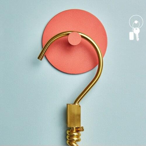 Round Adhesive Metal Wall Hook Hanger for Hanging Wall Hangers Stick on Shower Home Bathroom Kitchen Door for Clothes Bag Keys