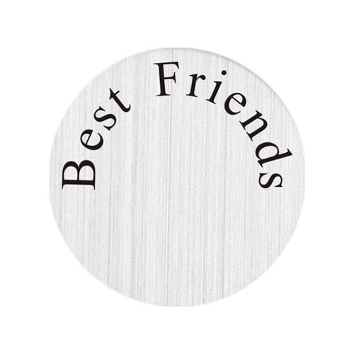 Laser print 22mm Stainless Steel floating locket plate best friends