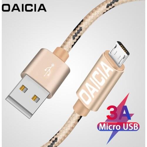 Micro USB Cable Fast Charge USB Data Cable Nylon Sync Cord for Samsung Xiaomi Redmi Note 4 5 Mobile Phone Android Microusb Cable