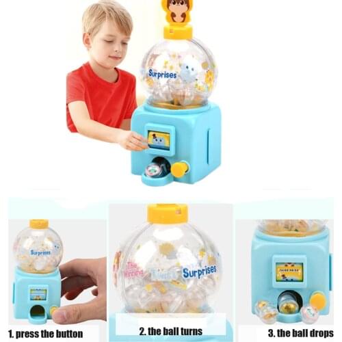 Mini Lottery Machine Rocker Rolling Children Toy Machinery Manual Drink Toy Machine Simulation Board Desktop Puzzle Games Toys