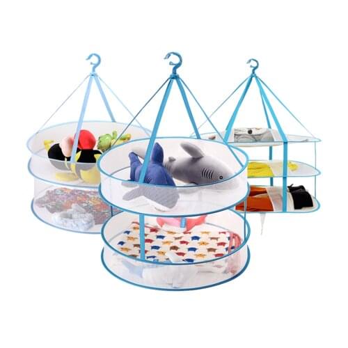 Multi-layer home basket clothes net Dry clothes clothes socks and a variety of clothing can be used Reinforced wire frame