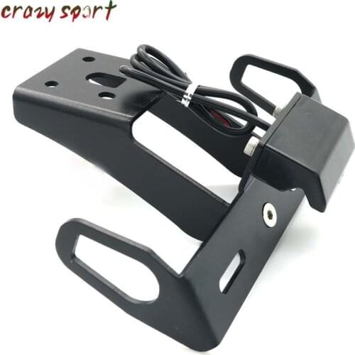 License Plate Holder For KAWASAKI Ninja ZX6R ZX-6R 09-18 ZX-10R ZX10R 08-10 Motorcycl Fender Registration Tail Bracket LED Light