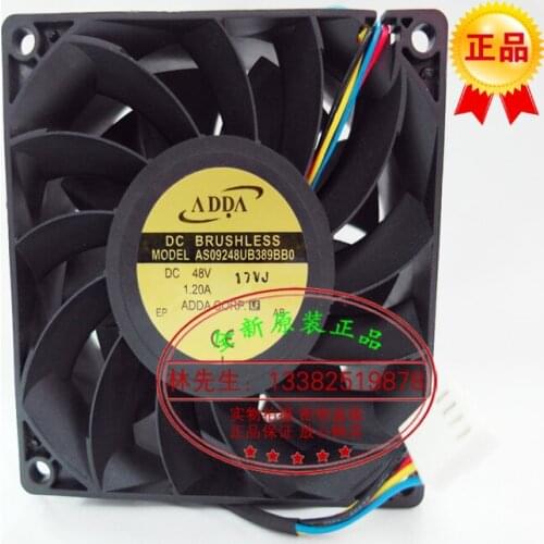 NEW ADDA AS09248UB389BB0 9238 DC48V 4lines PWM cooling fan