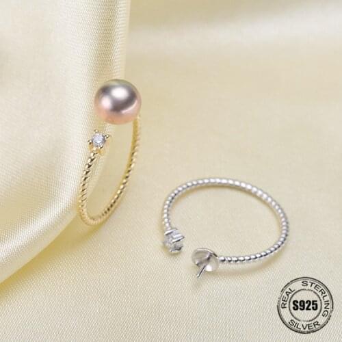 925 Sterling Silver Ring Settings Adjustable Classic Ring Jewelry Findings Pad Bases Blanks Fashion Accessories Jewelry Making