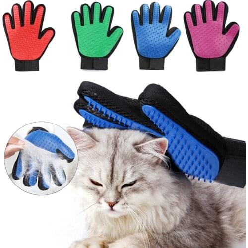 Pet Glove Cat Grooming Glove Cat Hair Deshedding Brush Gloves Dog Comb for Cats Bath Clean Massage Hair Remover Brush