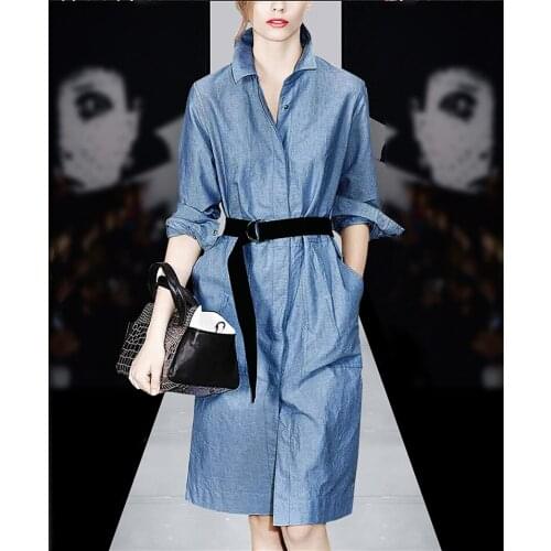See Orange Fashion Denim Dresses