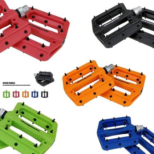 SMS Bicycle Foot Pedal Mtb Nylon Fiber Bearings Pedals Flat Y Fixed Gear Ultralight 345g Cycling 9/16 BMX Mountain Bike Footrest