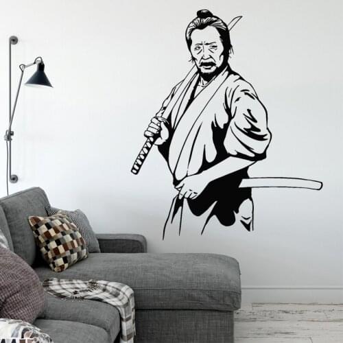 Samurai Wall Sticker Warrior Decal Ninjia Home Decor Japanese Style Bedroom Decoration Living Room Wall Art Mural Removable