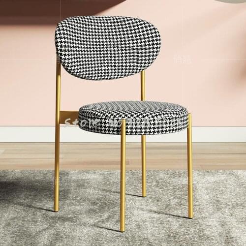 Makeup stool light luxury back chair home bedroom girl ins net red Nordic style dressing table stool modern minimalist