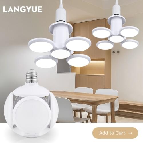 E27 Led Bulb 220V High Power Light Bulbs 30W 40W 60W Led Bulb Floding Football Light Lamp for Garage Lampada Led Home Lighting