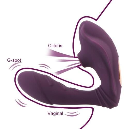 Vagina Sucking Vibrator Silicone Nipple Sucker Double Vibration 10 Speed Clitoris Vagina G spot Stimulation Sex Toys for Woman