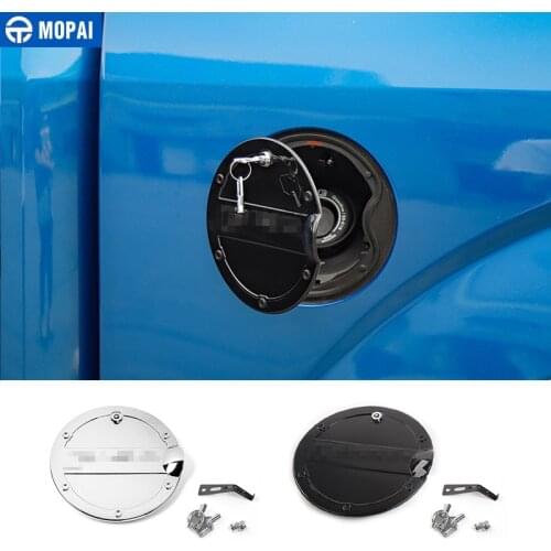 MOPAI ABS Car Exterior Gas Oil Fuel Tank Cap Cover Trim With Key Lock Decoration for Ford F150 2015 Up Car Accessories Styling