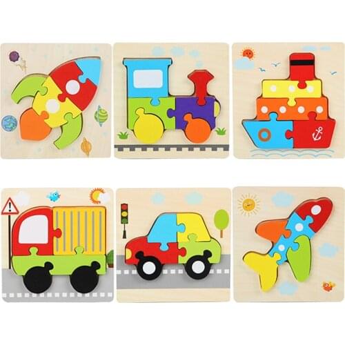 High Quality Colorful Animal Cartoon Buckle Three Dimensional Puzzle Children Educational Early Education Fun Toy
