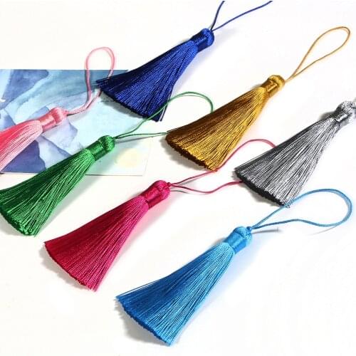 1/2pcs 16cm Colorful Silk Tassel Fringe Curtain Brush Decoration DIY Handmade Clothing Pendant Charm Earring Tassels Jewelry