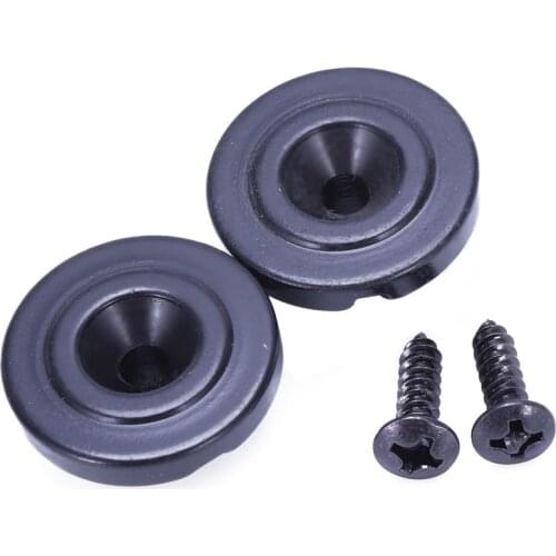 2 Pcs Golden Electric Bass Guitar String Retainers Tree Black