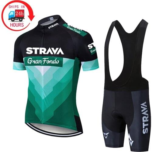 2021 Summer Strava Cycling Jersey 20D Set MTB Uniform Bicycle Clothing Quick Dry Bike Clothes Mens Short Maillot Culotte Suit