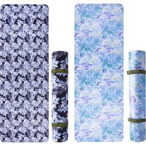5mm Cuihua soft high rebound TPE printing suede yoga mat 184x66cm