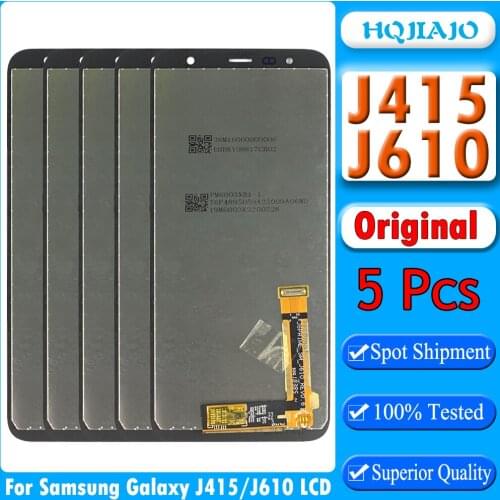 5PCS Original LCD Screen For Samsung Galaxy J4+ 2018 J4 Plus J415 J415F Touch Screen Digitizer LCD Display For Samsung J610 J6