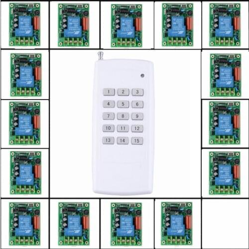220V 15CH 30A Relay RF Wireless Light Switch Wireless Remote Control Switch Transmitter/ Radio Receive Controller supplier