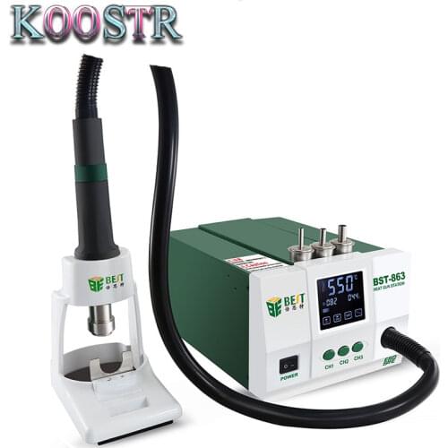 Lead-free Adjustable 863 Hot Air Rework Station Soldering Touch Screen LCD 1200W 220V For Phone CPU PCB better than QUICK 861DW