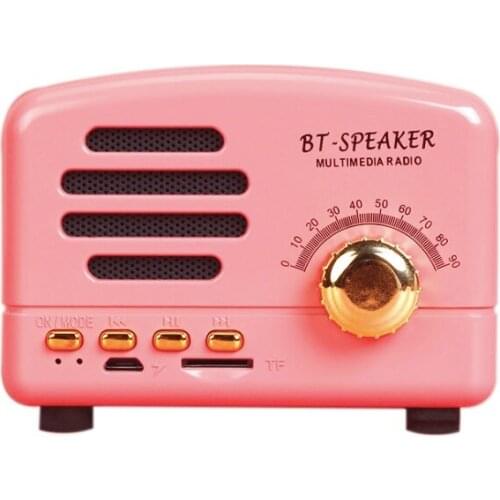 BT01 Bluetooth Speaker Wireless Vintage Portable Speakers Bass USB TF Card Handsfree Calling Speakers Bluetooth Speaker Mini