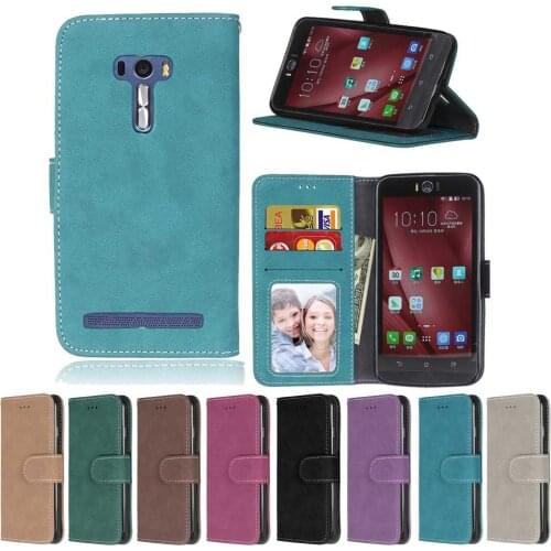 Case For Asus Zenfone 2 laser ZE550KL ZE500KL ZE601KL Flip Card Slot stand holder Case leather Frosted phone Cover kimTHmall