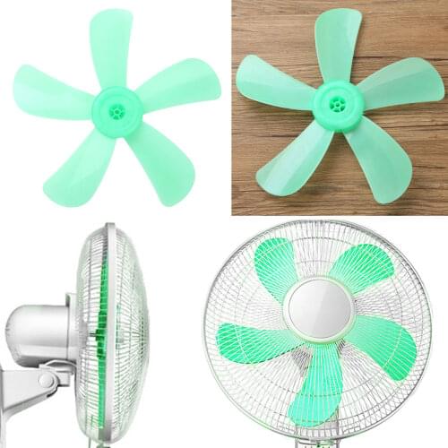 Lightweight PP Plastic Household Five-Leave Fan Blade Low Noise Withstand High Temperature for Standing Table Fanner Accessories