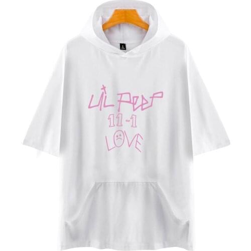 Lil Peep T Shirt Rapper Hip Hop Lil Peep Women Hooded T Shirt Harajuku 90s Korean Vintage Top Graphic Tee Tops Female