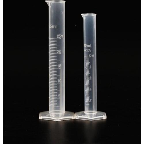 25ml Transparent Plastic Graduated Tube Liquid Measurement Graduated Cylinder Laboratory-Specific Laboratory Supplies