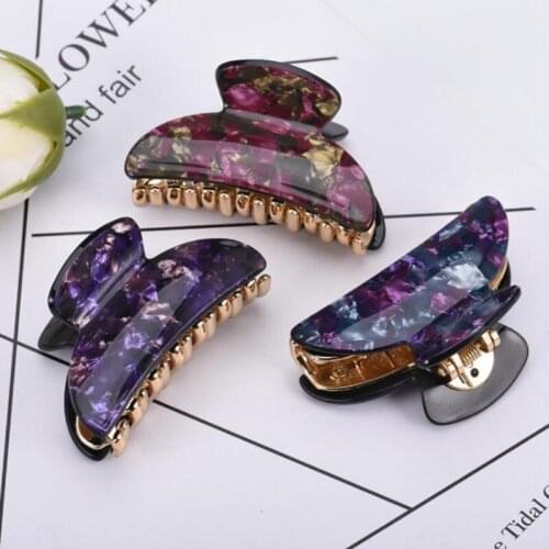 Fashion Women Lady Print Floral Flower Hair Clips Barrette Crab Clamp Girl Hair Accessories Headdress