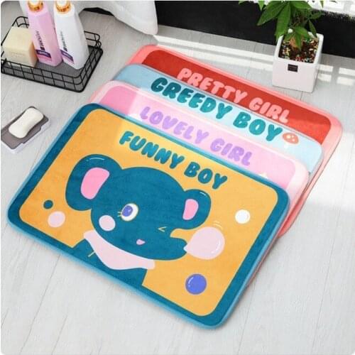 Fashion Hot Sale New Flocking Home Door Slip Mat Household Bathroom Comfortable Pattern