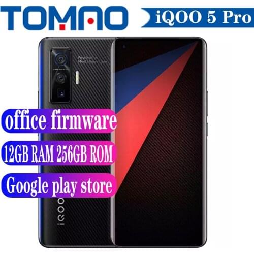Original Official Vivo iQOO 5 Pro 5G SmartPhone 8GB 12GB RAM 256GB ROM Snapdragon 865 120Hz Screen Refresh Rate 4000Mah 120W