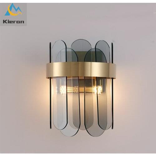Nordic Living Room Decor Wall Lamp Bedroom Bedside Study Post-Modern Simple Wall Lights Designer Creative Luxury Model Room Lamp